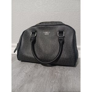 EUC GUESS Gray Canvas Mini Hand Bag